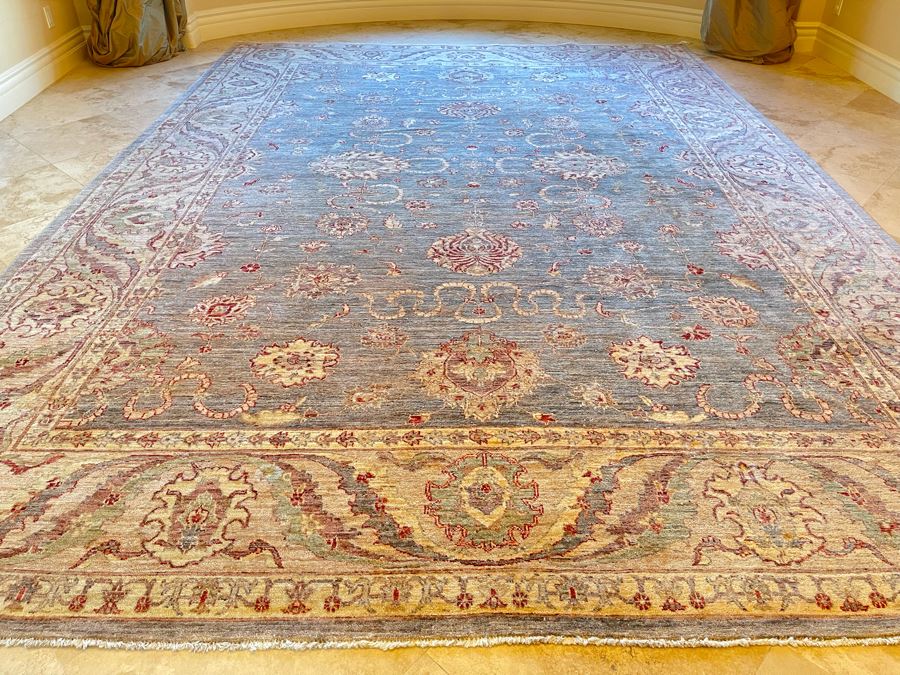 JUST ADDED - Large Hand Knotted Persian Area Rug Made In Pakistan 14’ X 10’3” [Photo 7]