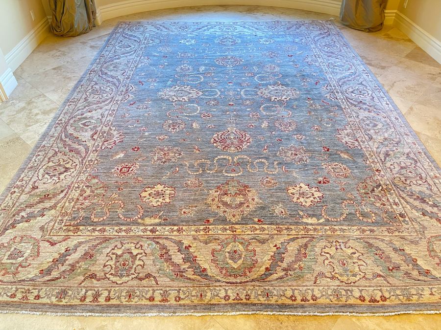 JUST ADDED - Large Hand Knotted Persian Area Rug Made In Pakistan 14’ X 10’3”