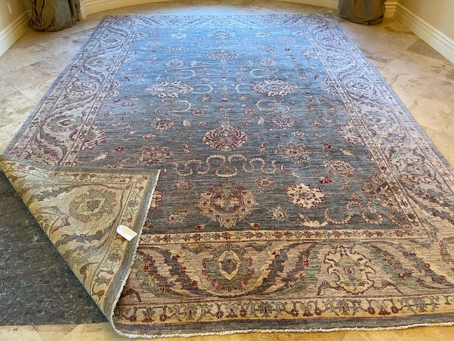JUST ADDED - Large Hand Knotted Persian Area Rug Made In Pakistan 14’ X 10’3” [Photo 11]