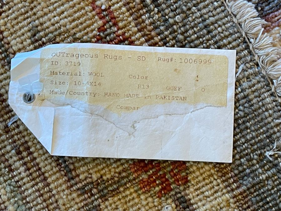 JUST ADDED - Large Hand Knotted Persian Area Rug Made In Pakistan 14’ X 10’3” [Photo 13]