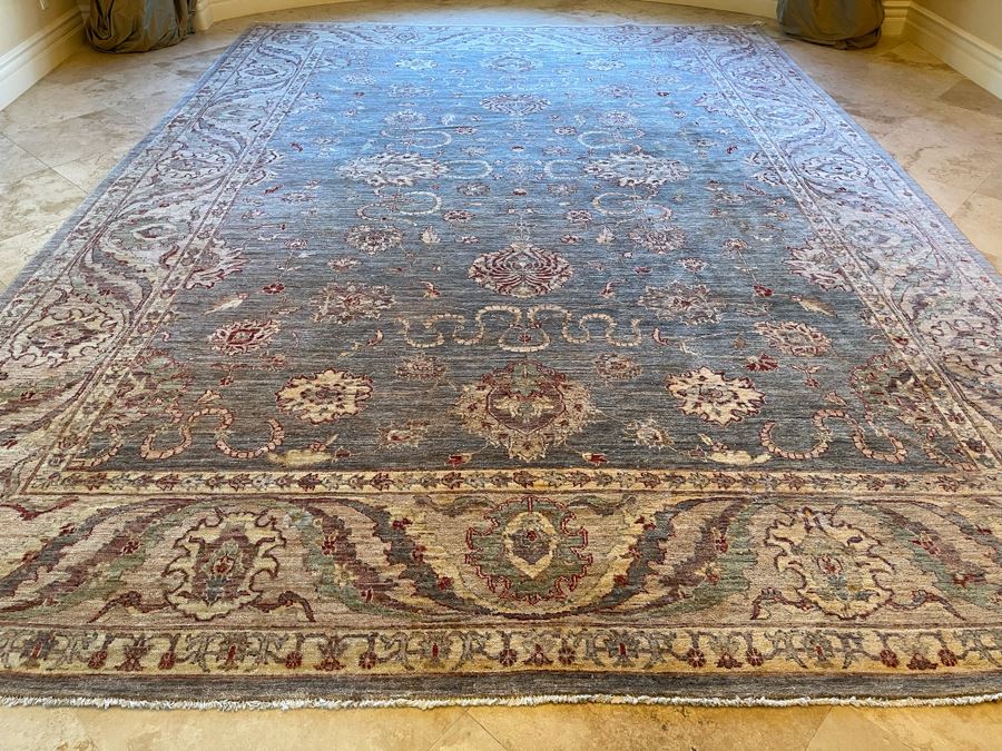 JUST ADDED - Large Hand Knotted Persian Area Rug Made In Pakistan 14’ X 10’3” [Photo 3]