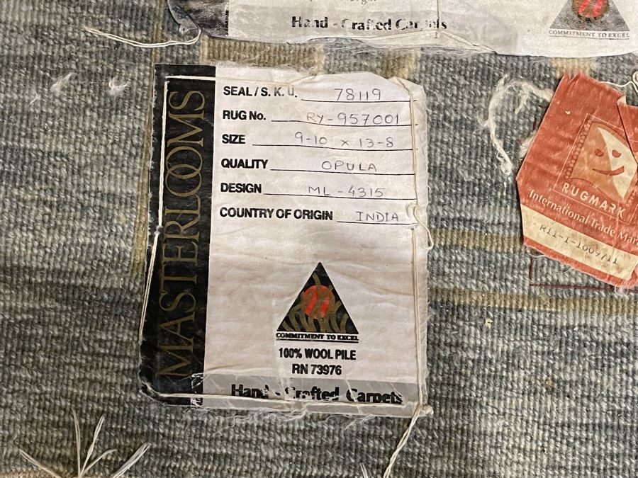 JUST ADDED - Hand Crafted Wool Area Rug By Rugmark 9’10” X 13’8” Made In India [Photo 11]