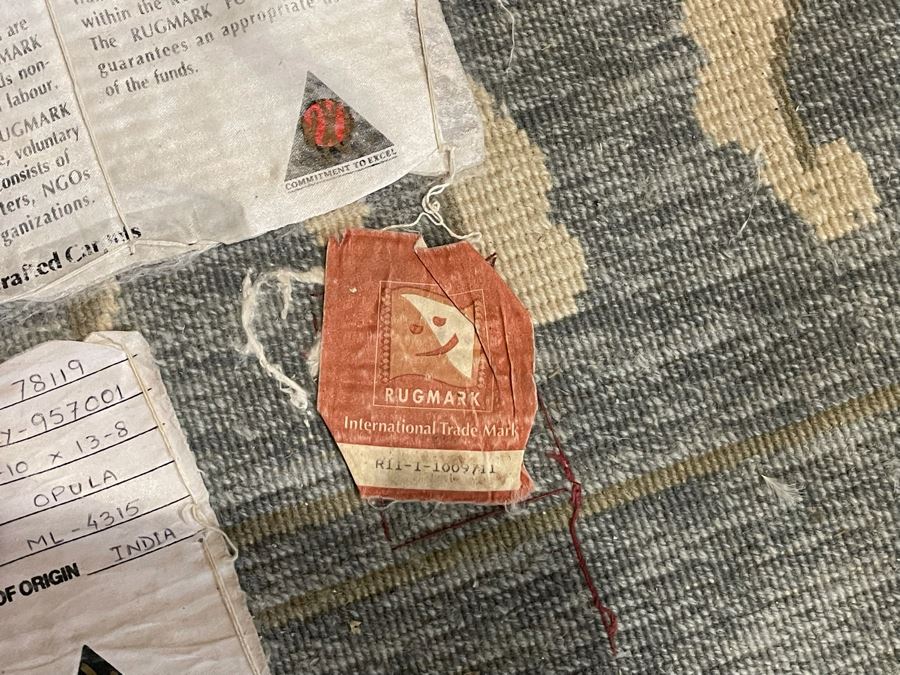 JUST ADDED - Hand Crafted Wool Area Rug By Rugmark 9’10” X 13’8” Made In India [Photo 12]