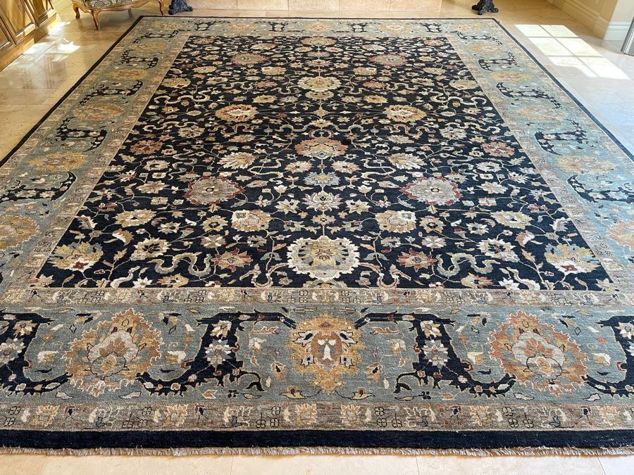 JUST ADDED - Large Hand Knotted Persian Area Rug 17’ X 13’5” [Photo 1]