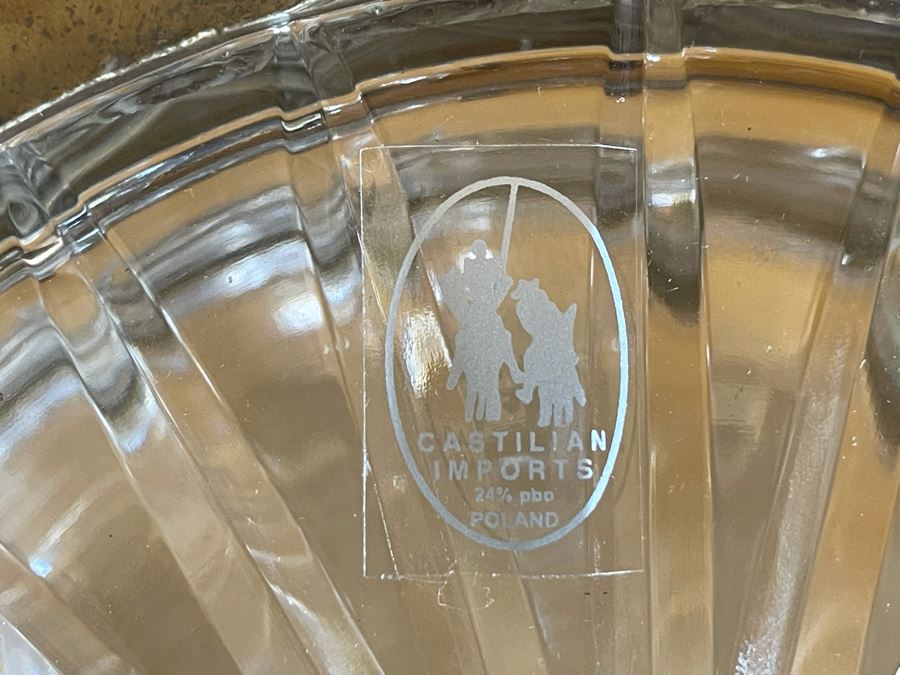 JUST ADDED - Set Of Three Metal Footed Crystal Boxes Made In Poland By Castilian Imports [Photo 8]