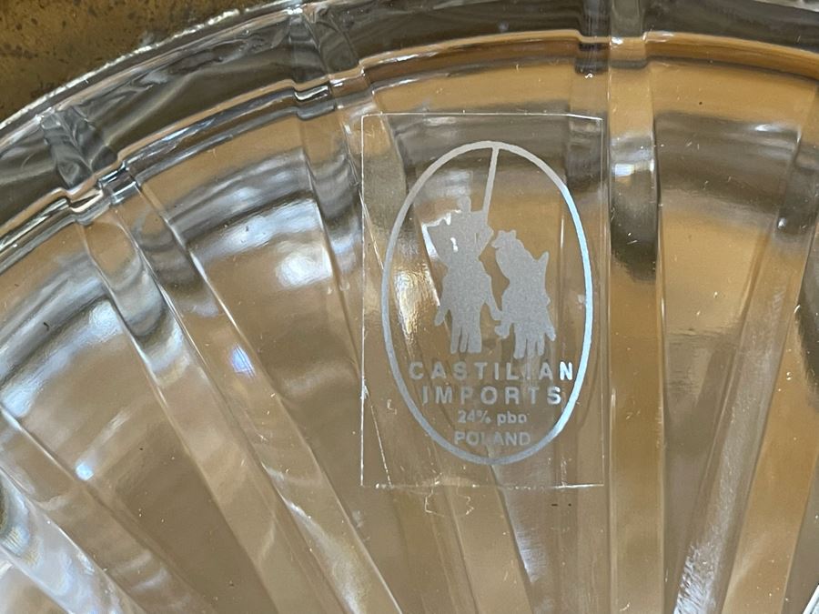 JUST ADDED - Set Of Three Metal Footed Crystal Boxes Made In Poland By Castilian Imports [Photo 9]