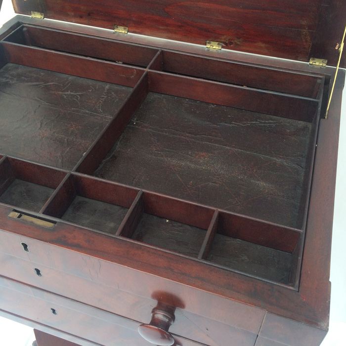 Empire Two Drawer Sewing Stand, Mahogany. [Photo 17]