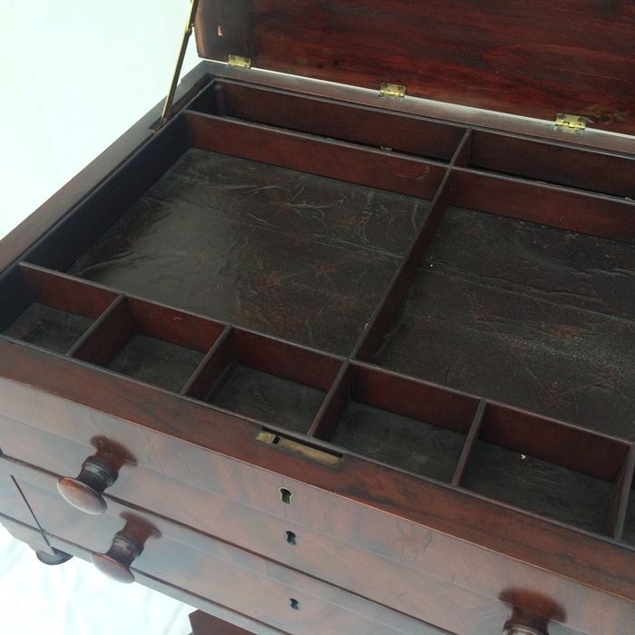 Empire Two Drawer Sewing Stand, Mahogany. [Photo 19]