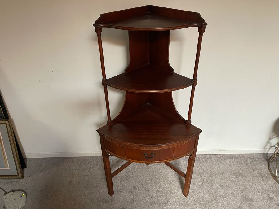 JUST ADDED - Wabash Mahogany Corner Cabinet 26.5W X 19D X 54H [Photo 8]