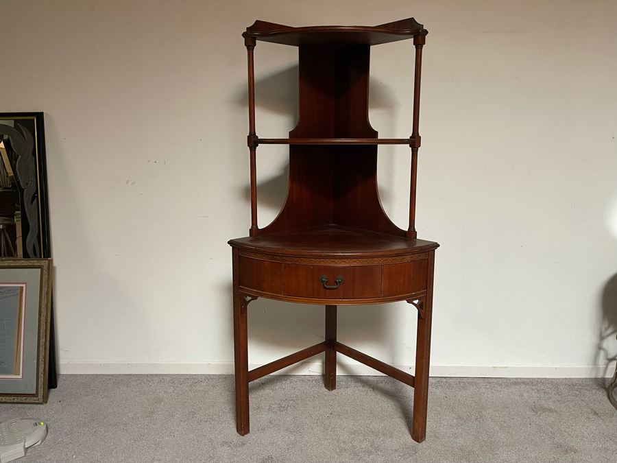 JUST ADDED - Wabash Mahogany Corner Cabinet 26.5W X 19D X 54H [Photo 6]