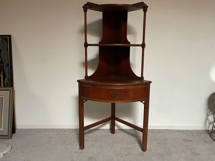 JUST ADDED - Wabash Mahogany Corner Cabinet 26.5W X 19D X 54H [Photo 5]