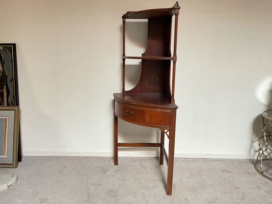 JUST ADDED - Wabash Mahogany Corner Cabinet 26.5W X 19D X 54H [Photo 2]