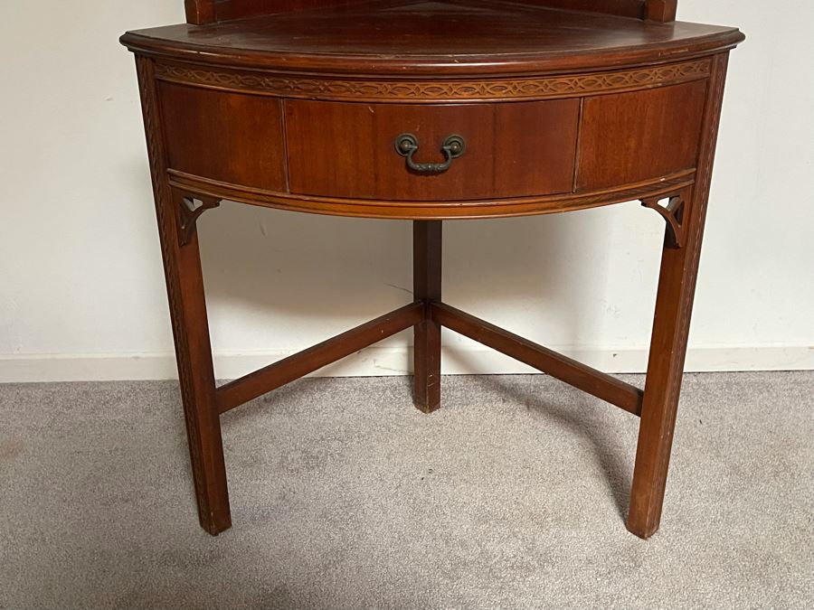 JUST ADDED - Wabash Mahogany Corner Cabinet 26.5W X 19D X 54H [Photo 9]