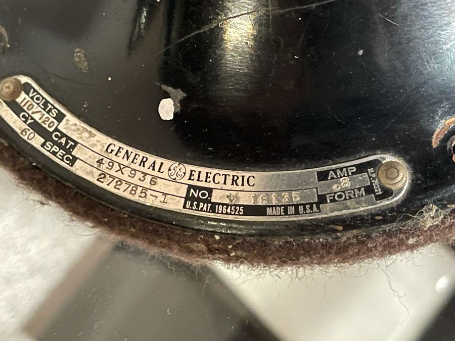 JUST ADDED - Vintage Art Deco General Electric Industrial Working Metal Fan [Photo 8]