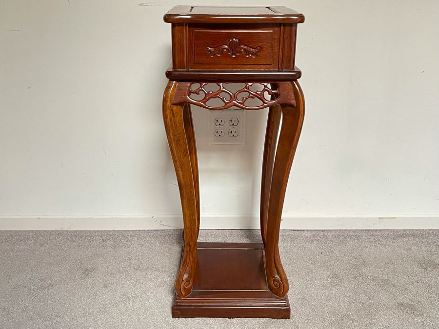 JUST ADDED - Chinese Wooden Fern Stand 12W X 12D X 31H [Photo 1]