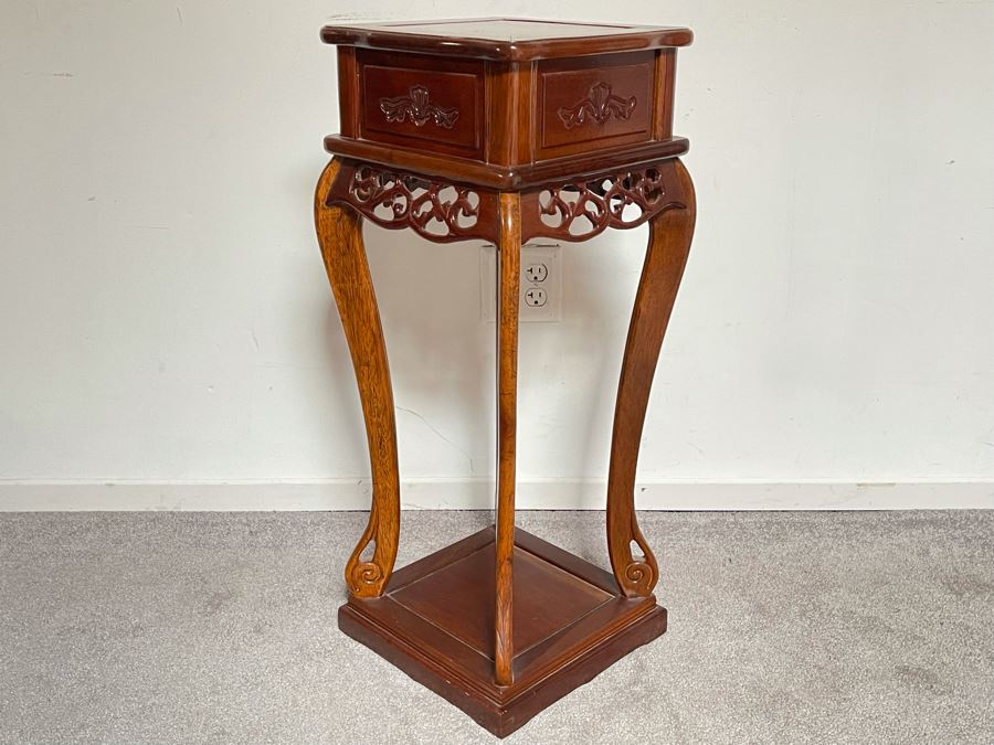 JUST ADDED - Chinese Wooden Fern Stand 12W X 12D X 31H [Photo 2]