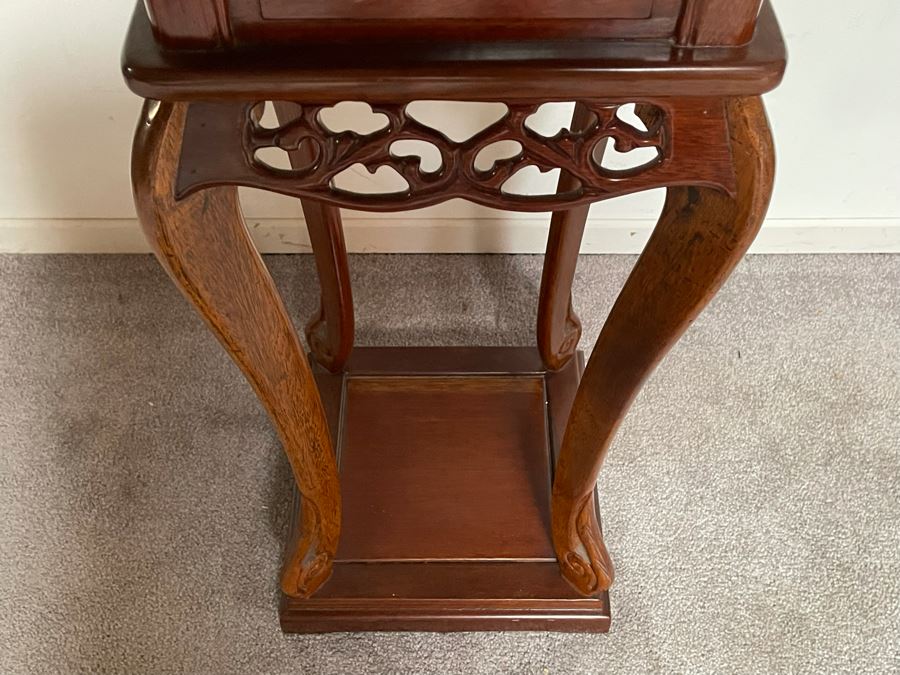 JUST ADDED - Chinese Wooden Fern Stand 12W X 12D X 31H [Photo 5]