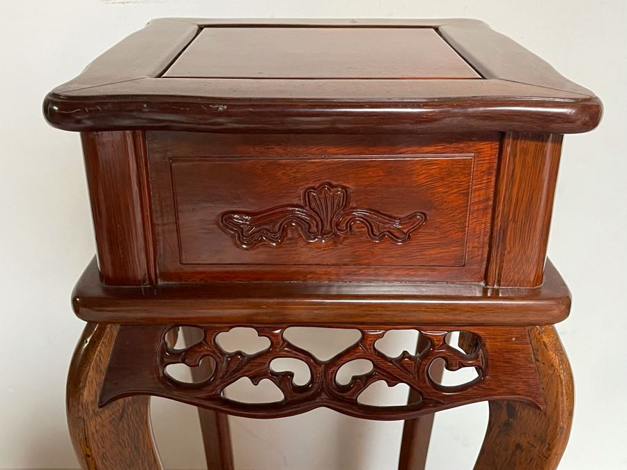 JUST ADDED - Chinese Wooden Fern Stand 12W X 12D X 31H [Photo 4]