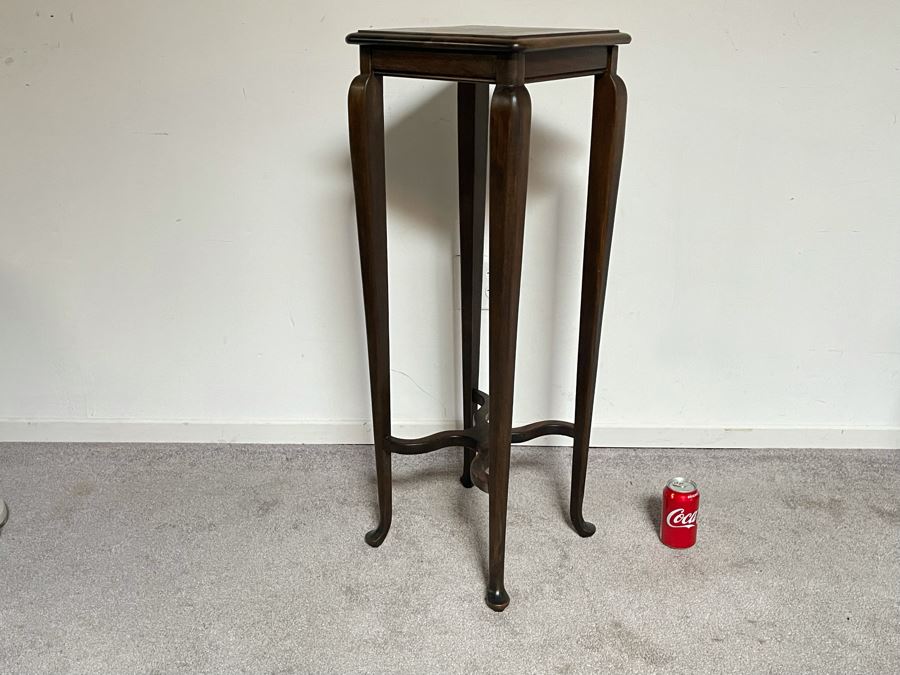 JUST ADDED - Wooden Pedestal Table Fern Stand 13W X 13D X 36H [Photo 4]