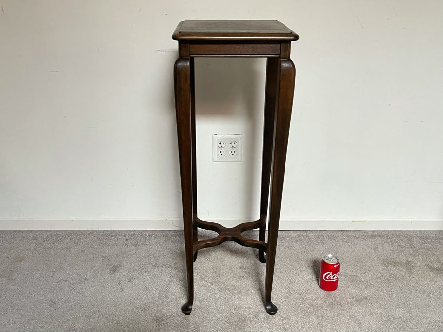 JUST ADDED - Wooden Pedestal Table Fern Stand 13W X 13D X 36H [Photo 2]