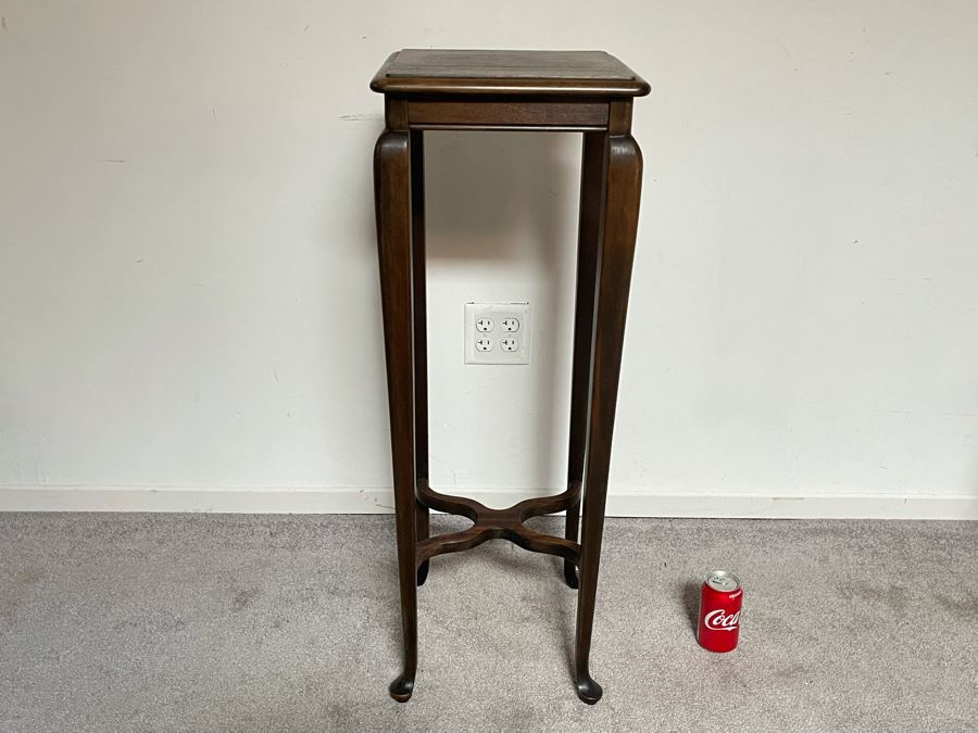 JUST ADDED - Wooden Pedestal Table Fern Stand 13W X 13D X 36H [Photo 3]