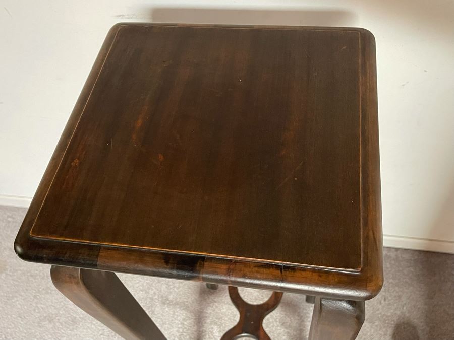 JUST ADDED - Wooden Pedestal Table Fern Stand 13W X 13D X 36H [Photo 5]