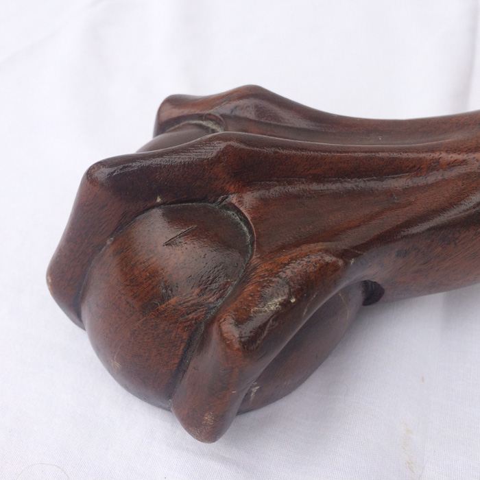 Vintage Tilt Top Chippendale Mahogany Table with Ball and Claw Feet [Photo 5]