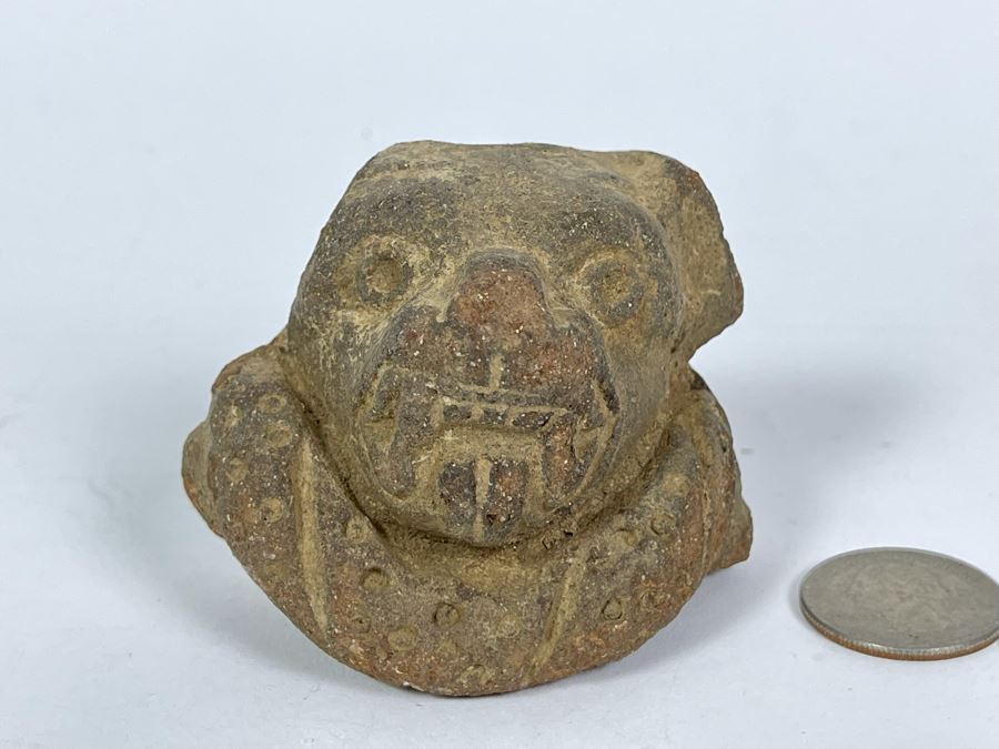 Old Carved Stone Artifact 3W X 2D X 2.5H