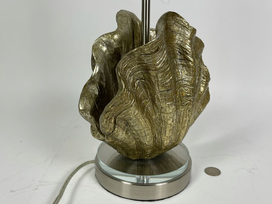 Contemporary Faux Shell Table Lamp (No Shade) 21H  [Photo 3]