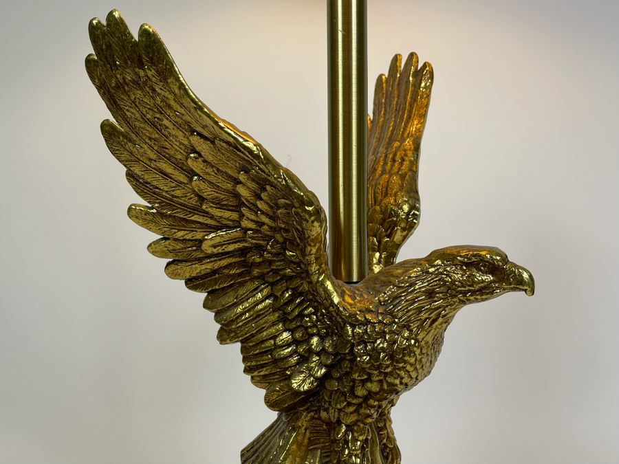 Vintage Brass Eagle Table Lamp 34H [Photo 4]