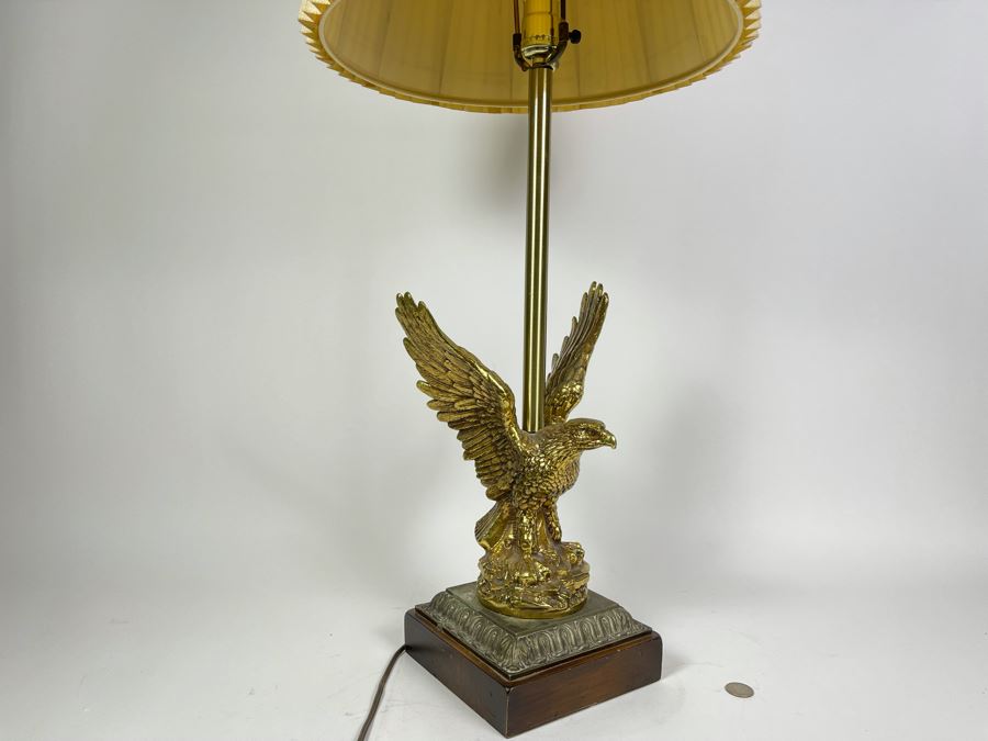 Vintage Brass Eagle Table Lamp 34H [Photo 12]