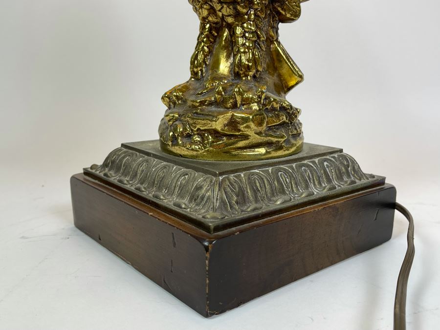 Vintage Brass Eagle Table Lamp 34H [Photo 10]