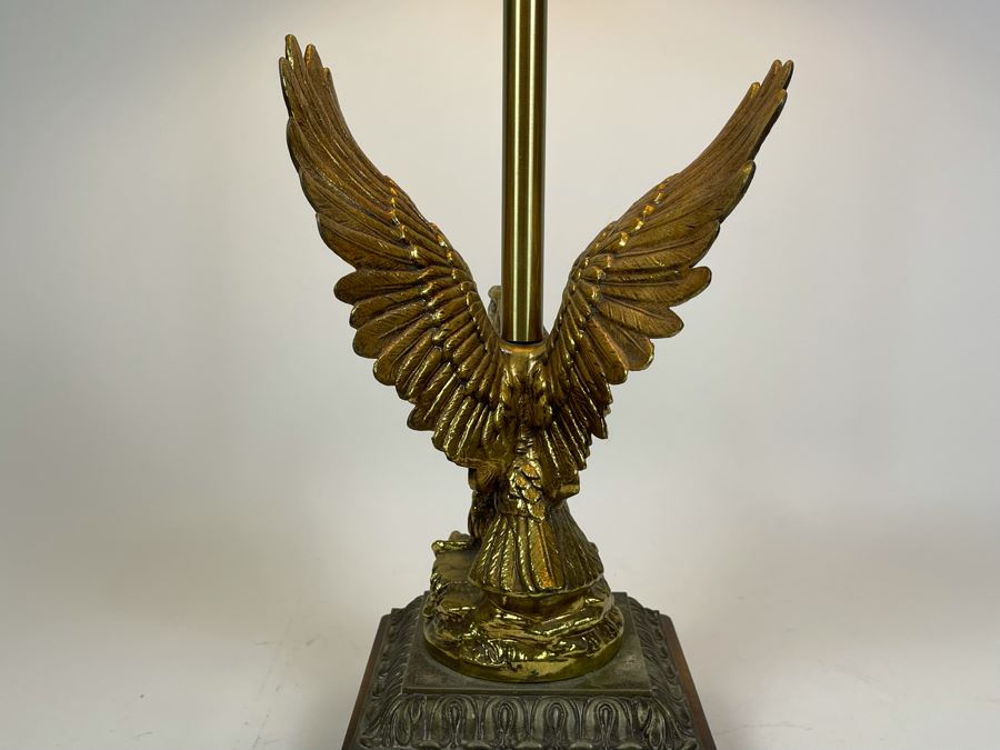 Vintage Brass Eagle Table Lamp 34H [Photo 7]