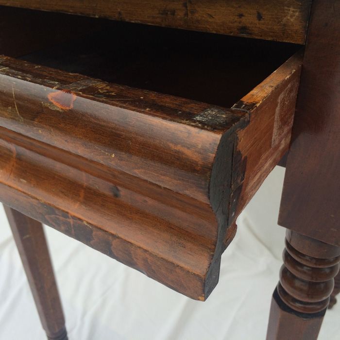 Antique Primitive End Table, Single Drawer [Photo 6]