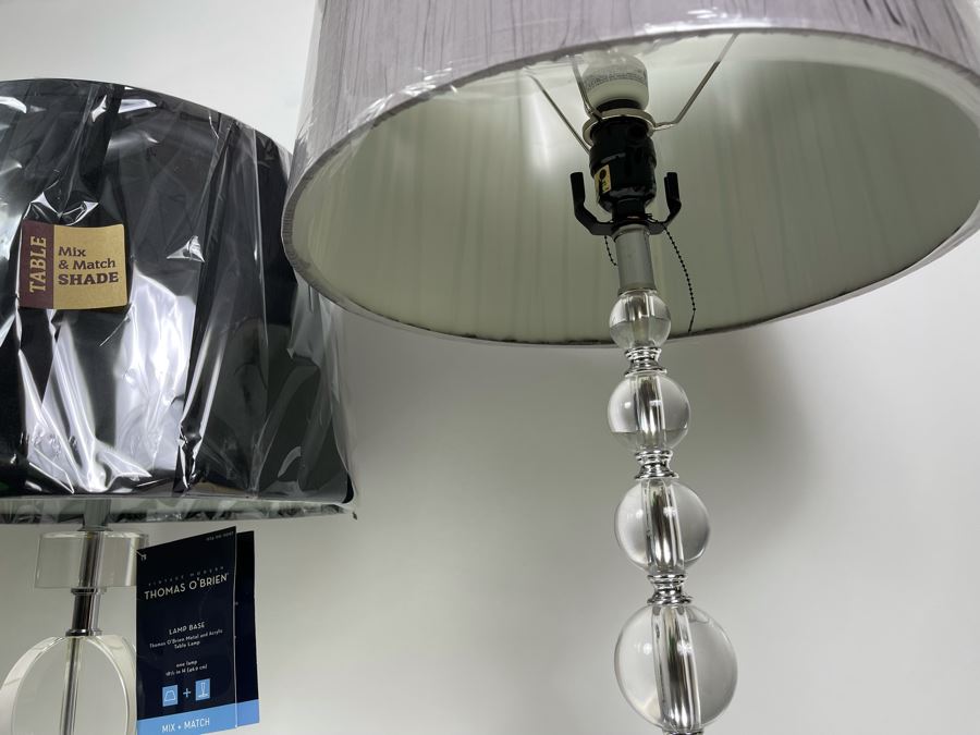 (3) Modern Table Lamps With Shades 22H-27H [Photo 9]