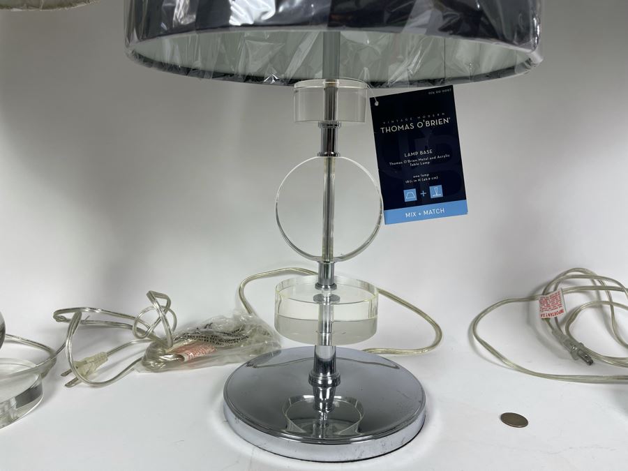 (3) Modern Table Lamps With Shades 22H-27H [Photo 5]