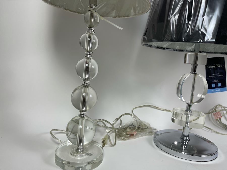 (3) Modern Table Lamps With Shades 22H-27H [Photo 7]