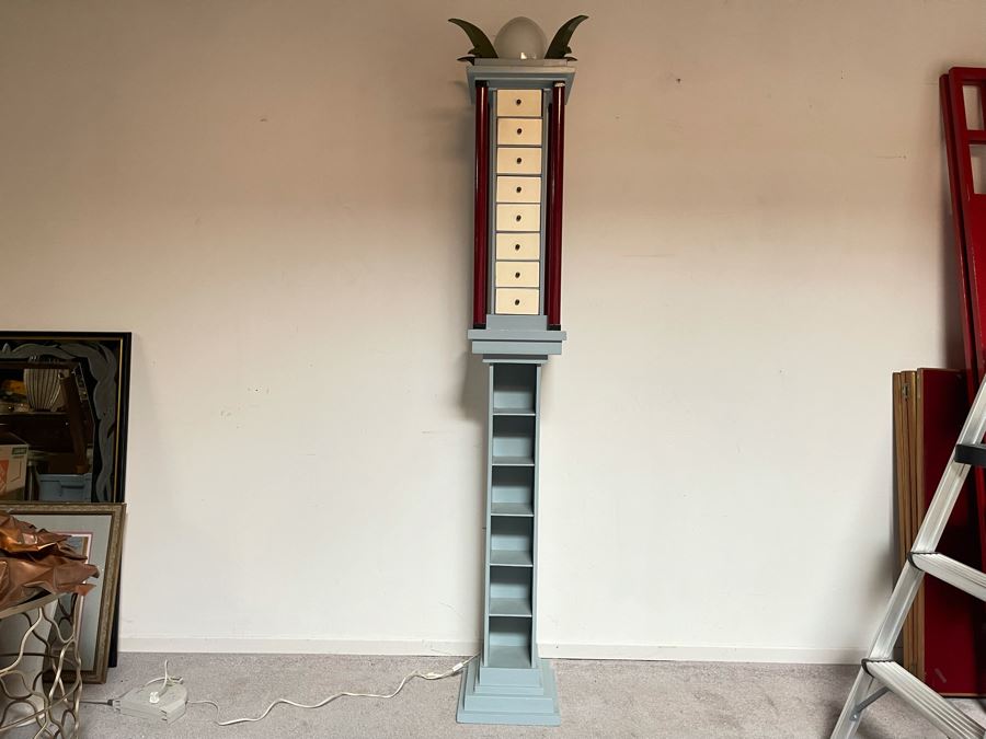 David Lavington (American, 1951–1995) Architectural Sculpture Tower From Music Tower Series With Working Light On Top 15'W X 6'8'H Retails $5,000 [Photo 6]