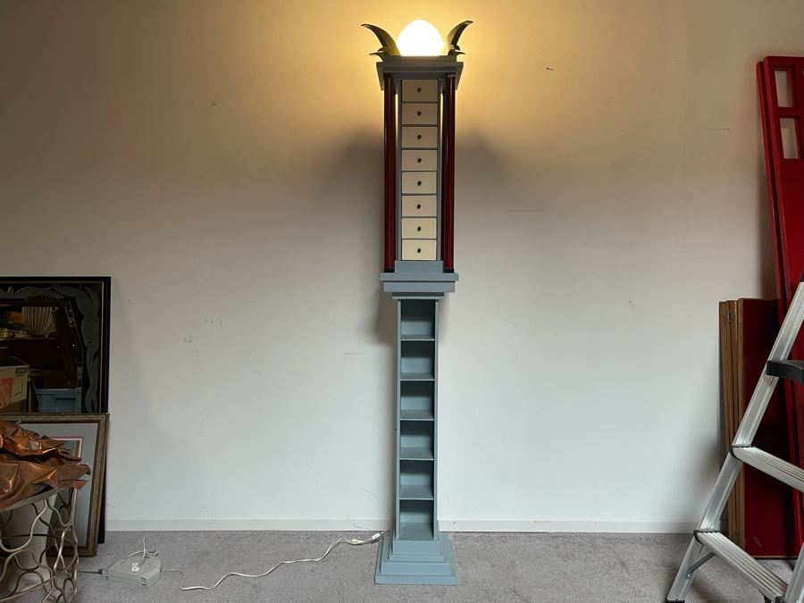 David Lavington (American, 1951–1995) Architectural Sculpture Tower From Music Tower Series With Working Light On Top 15'W X 6'8'H Retails $5,000 [Photo 4]