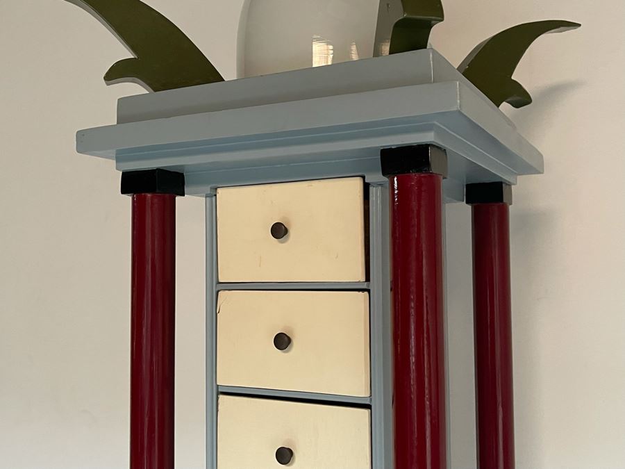 David Lavington (American, 1951–1995) Architectural Sculpture Tower From Music Tower Series With Working Light On Top 15'W X 6'8'H Retails $5,000 [Photo 8]