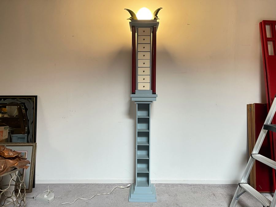 David Lavington (American, 1951–1995) Architectural Sculpture Tower From Music Tower Series With Working Light On Top 15'W X 6'8'H Retails $5,000 [Photo 5]