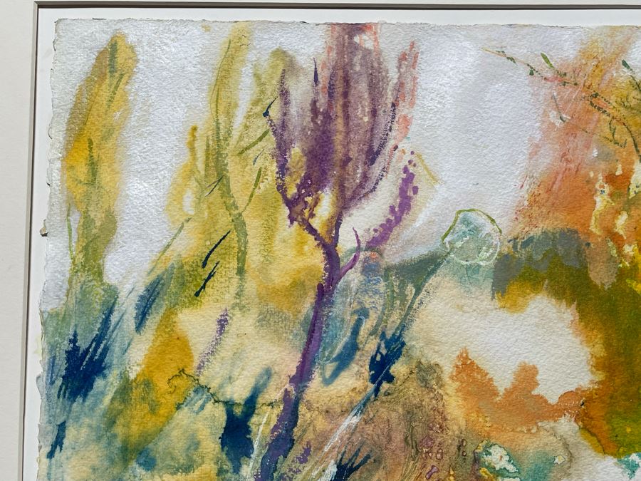 Original Jean Klafs Abstract Watercolor Painting On Paper 23 X 15 [Photo 7]