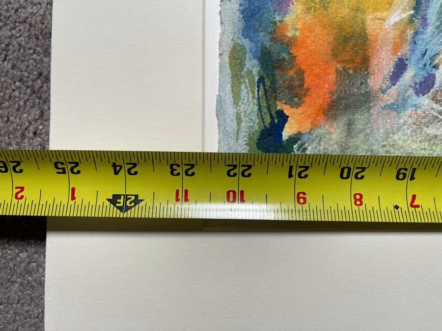 Original Jean Klafs Abstract Watercolor Painting On Paper 23 X 15 [Photo 9]