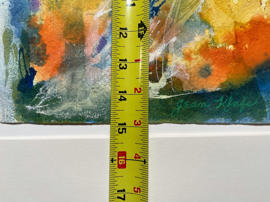 Original Jean Klafs Abstract Watercolor Painting On Paper 23 X 15 [Photo 10]