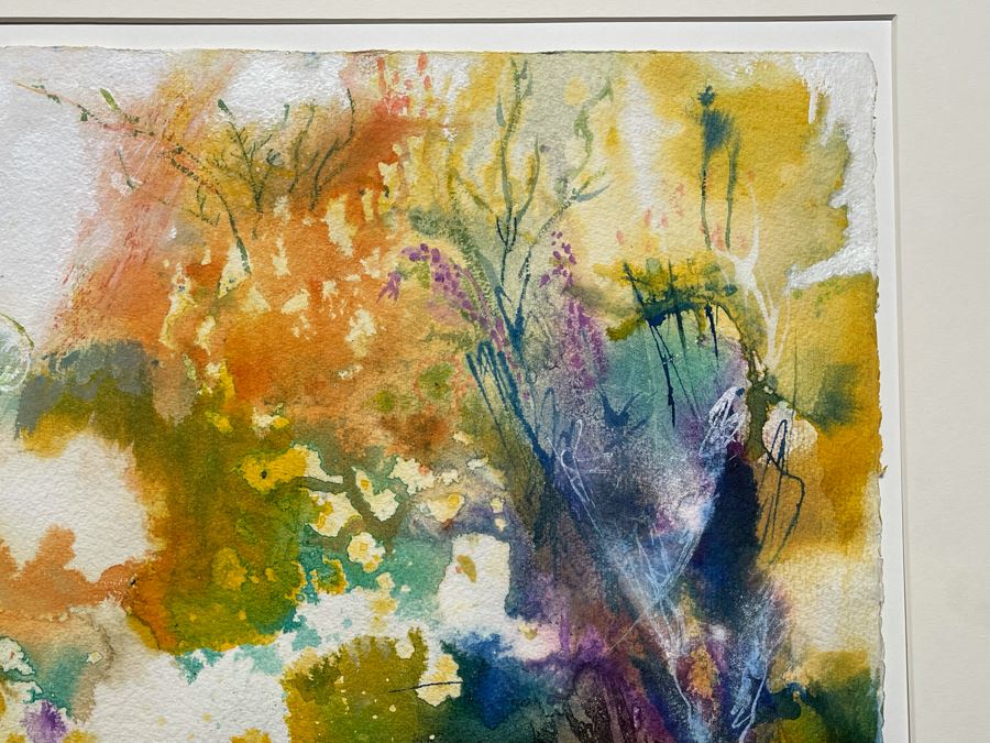 Original Jean Klafs Abstract Watercolor Painting On Paper 23 X 15 [Photo 6]