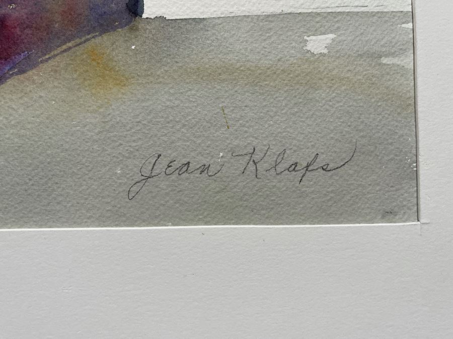 Original Jean Klafs Abstract Still Life Watercolor Painting On Paper 17 X 23 [Photo 9]