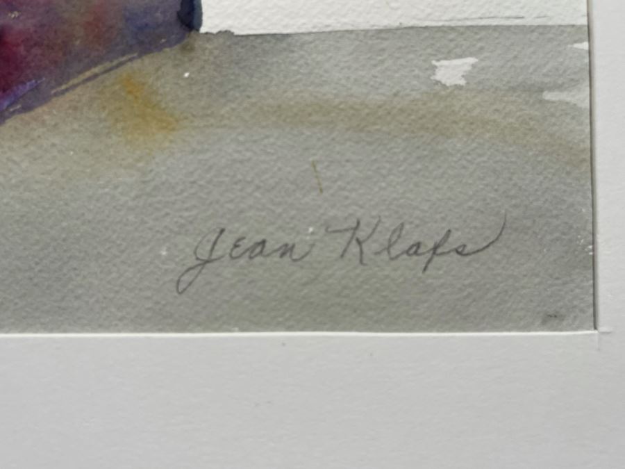 Original Jean Klafs Abstract Still Life Watercolor Painting On Paper 17 X 23 [Photo 8]