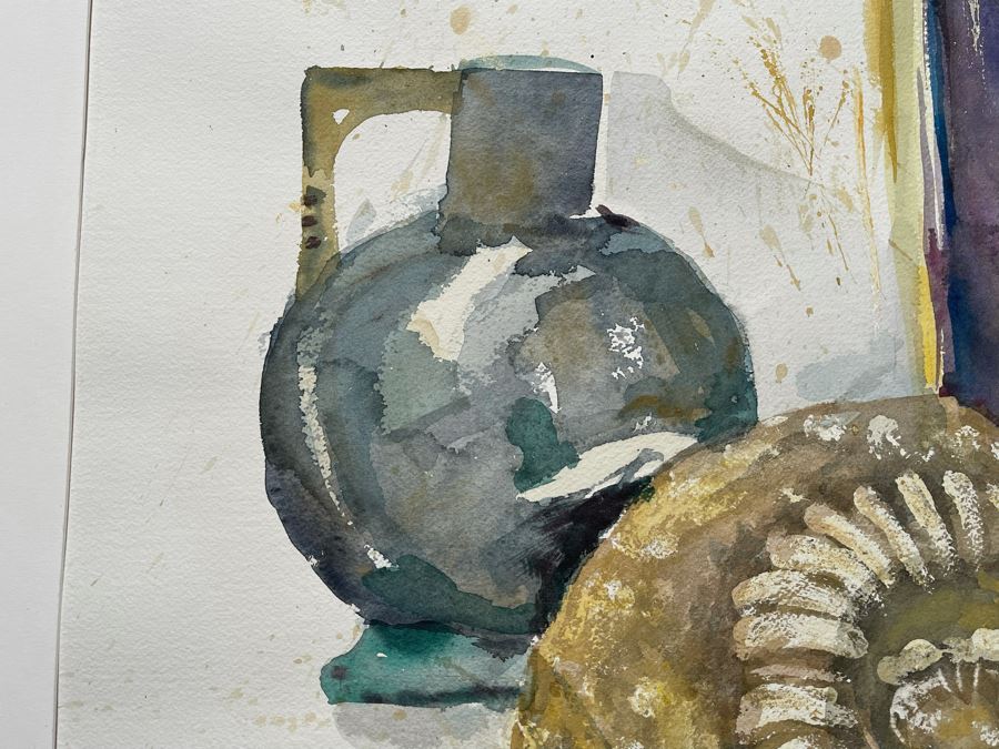 Original Jean Klafs Abstract Still Life Watercolor Painting On Paper 17 X 23 [Photo 6]