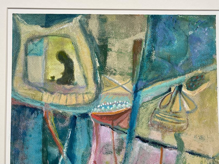 Original Jean Klafs Abstract Painting On Paper 12.5 X 16 [Photo 2]