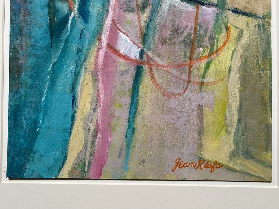 Original Jean Klafs Abstract Painting On Paper 12.5 X 16 [Photo 4]